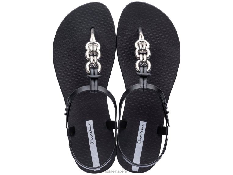 calzado 42F0X163 mujer negro Ipanema enlaces de sandalias con dijes