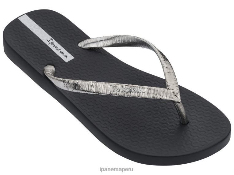 calzado 42F0X296 mujer negro plata Ipanema brillo glamuroso